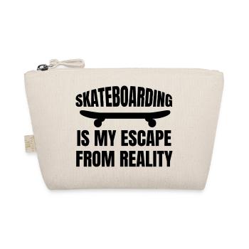 Skateboard Skating Skater Skateboarding Longboard - Organic Pouch - nature - Front