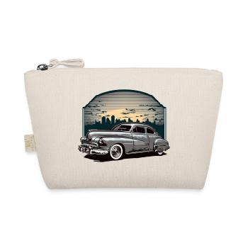 Oldtimer Usa Vintage Rock n Roll Skyline - Bio-Täschchen - Natur - Vorne