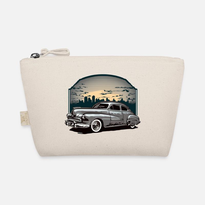 Oldtimer Usa Vintage Rock n Roll Skyline Bio-Täschchen