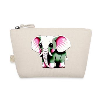 Kleiner Elefant Cartoon niedlich Liebe Abenteuer 6 - Bio-Täschchen - Natur - Vorne