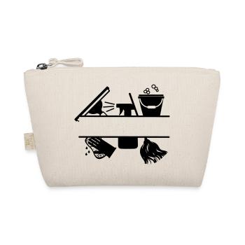 Cleaning tool logo transparent - Organic Pouch - nature - Front