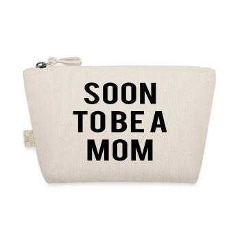 Pregnancy Baby shower Babyshower Boy Girl - Organic Pouch - nature - Front