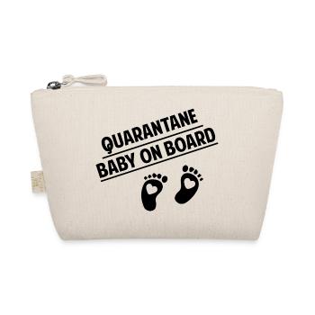 Pregnancy Baby shower Babyshower Boy Girl - Organic Pouch - nature - Front