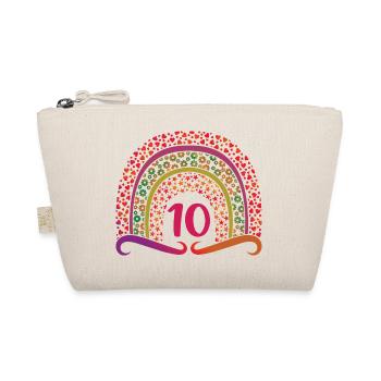 10 ans 10th Birthday Kids Girl Cute Rainbow - Trousse biologique - nature - Devant