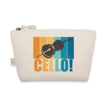 Cello Vintage Instrument Musician Gift - Organic Pouch - nature - Front