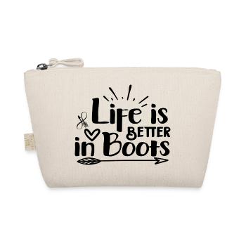 Life is Better in Boots - Bio-Täschchen - Natur - Vorne