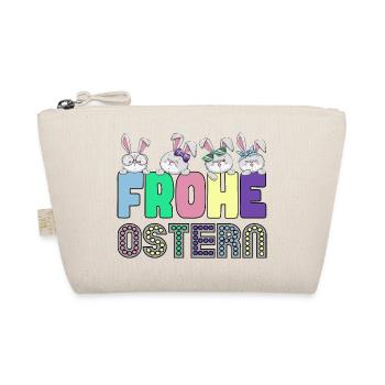 Frohe Ostern Osterhasen Freunde - Bio-Täschchen - Natur - Vorne