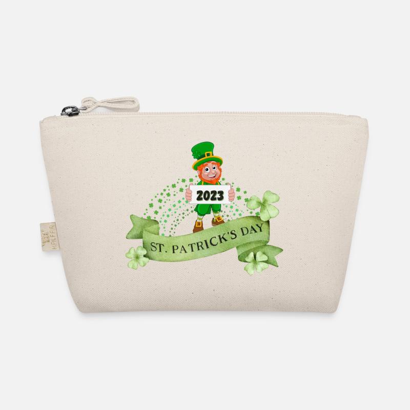 St. Patrick's Day 2023 Leprechaun with Clover Ireland Organic Pouch