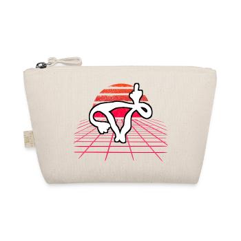 Fuck You Uterus - Uterus Retro Wave Sunset - Organic Pouch - nature - Front