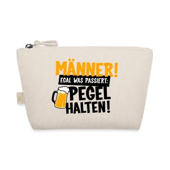 Männer Pegel halten - Bio-Täschchen - Natur - Vorne