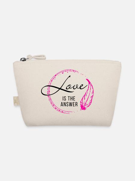 LOVE is the answer - Bio-Täschchen - Natur