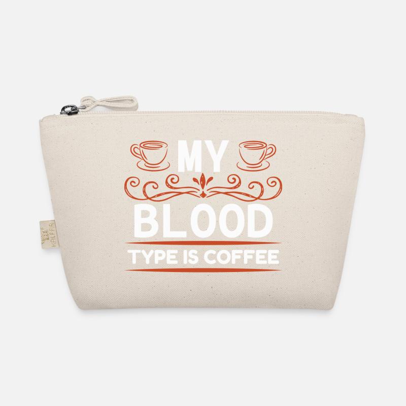 My blood type is coffee - Bio-Täschchen - Natur