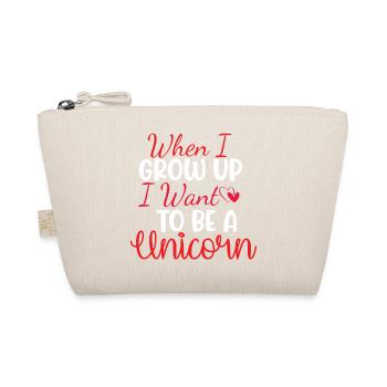 When i grow up i want to be a Unicorn Einhorn - Bio-Täschchen - Natur - Vorne