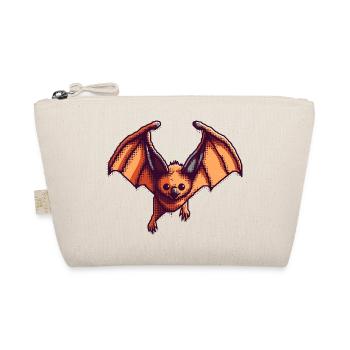 8 bit flying fox in retro and vintage pixel art - Organic Pouch - nature - Front