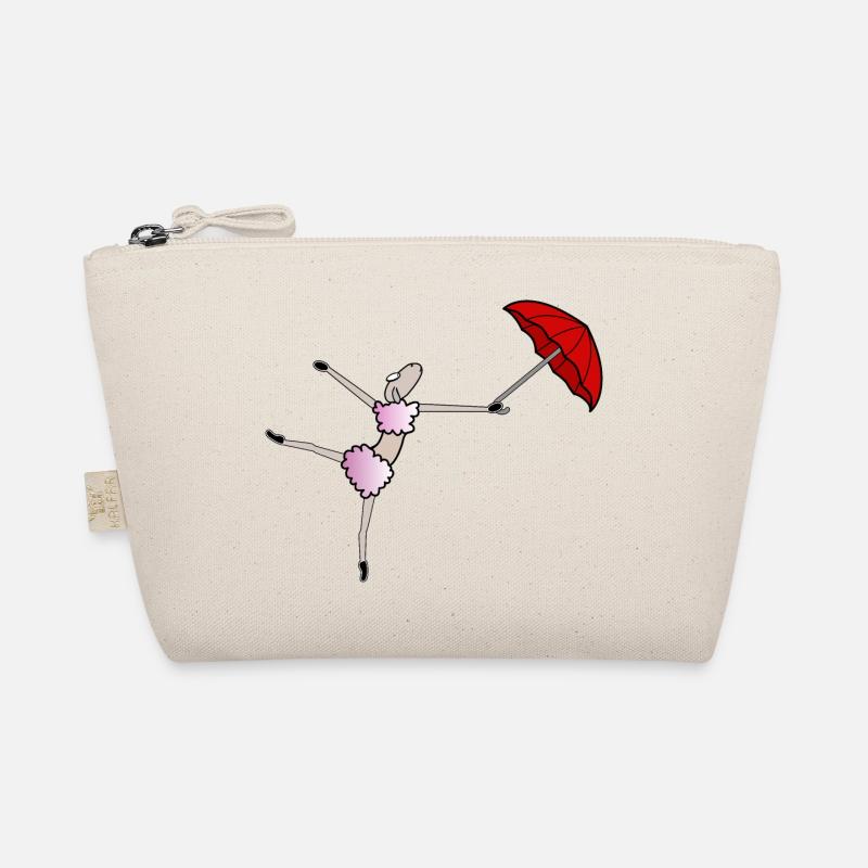 Sheep dancing with umbrella Organic Pouch
