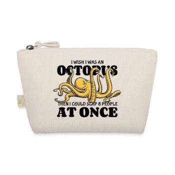Octopus - slap 8 people at once - saying - Organic Pouch - nature - Front