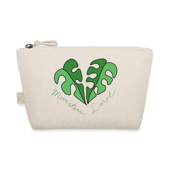 Monstera Love - Bio-Täschchen - Natur - Vorne