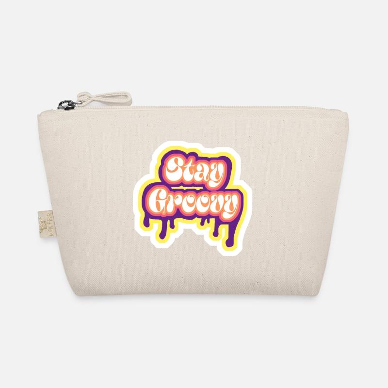 stay groovy and keep calm cooles design Bio-Täschchen