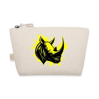 Rhinoceros Animal Head - Organic Pouch - nature - Front