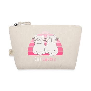 Cute Cat Duo: Design rose pour les amoureux des chats - Trousse biologique - nature - Devant