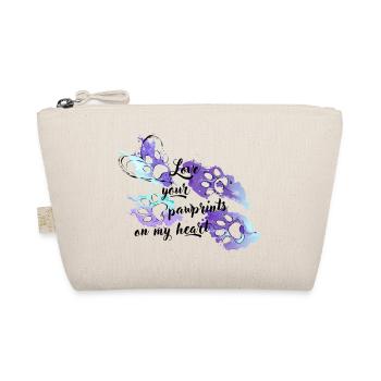 Pfoten Aquarell - Bio-Täschchen - Natur - Vorne
