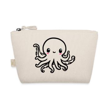 Cute Octopus Kawaii - Organic Pouch - nature - Front