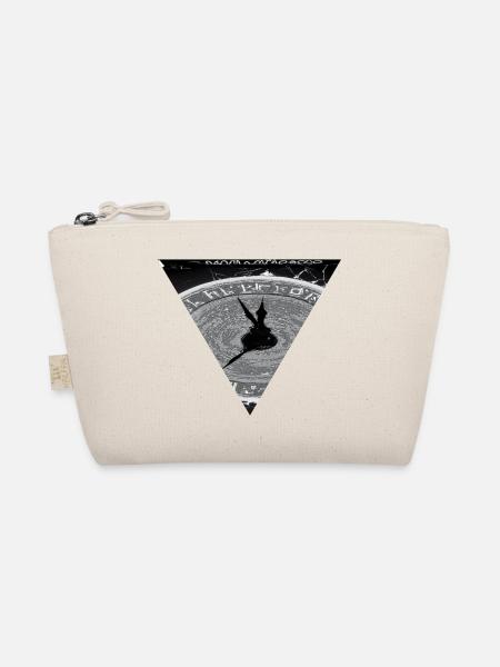 Black and Grey Clock Design - Organic Pouch - nature - Front