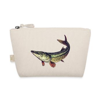 Zielfisch Hecht Angelsport - Bio-Täschchen - Natur - Vorne
