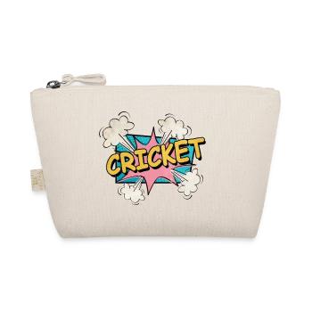 Cricket Pop Art Cartoon Comic Schrift Sport - Bio-Täschchen - Natur - Vorne
