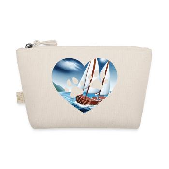 Segeln Segelsport Hund Segler Segelschiff Hunde - Bio-Täschchen - Natur - Vorne
