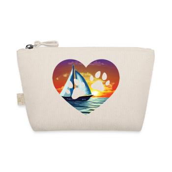 Sailing Ship Sailing Dog's Paw Sailor Sailboat - Organic Pouch - nature - Front
