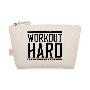workout hard - Bio-Täschchen - Natur - Vorne
