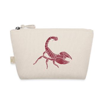 "Scorpion", boho line art design, series "Desert" - Organic Pouch - nature - Front