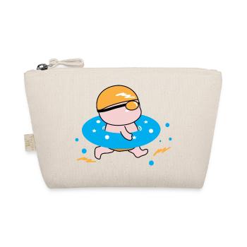 Happy boy enjoy swimming - Organic Pouch - nature - Front