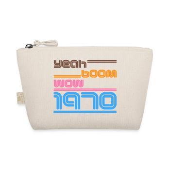 Year of birth Shirt Retro yes Boom Wow 1970 - Organic Pouch - nature - Front