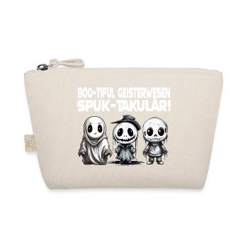 Geisterwesen Spruch Halloween Design - Bio-Täschchen - Natur - Vorne