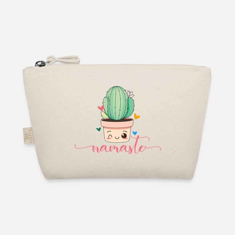Namaste, cactus, personnalisable Trousse biologique