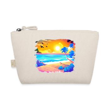 Aquarelle de plage de coucher de soleil d’été - Trousse biologique - nature - Devant