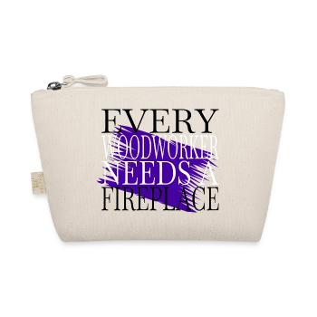 Woodworking Fun Funny Carpenter Quotes - Organic Pouch - nature - Front