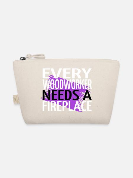 Fun Carpenter Funny Tshirts Tree Feller Tools Tree - Organic Pouch - nature - Front