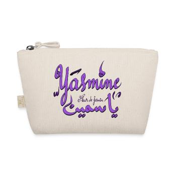 Tee -shirt prénom arabe Yasmine et sa définition - Trousse biologique - nature - Devant