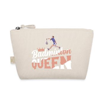Badminton Queen Woman Girl Player - Bio-Täschchen - Natur - Vorne