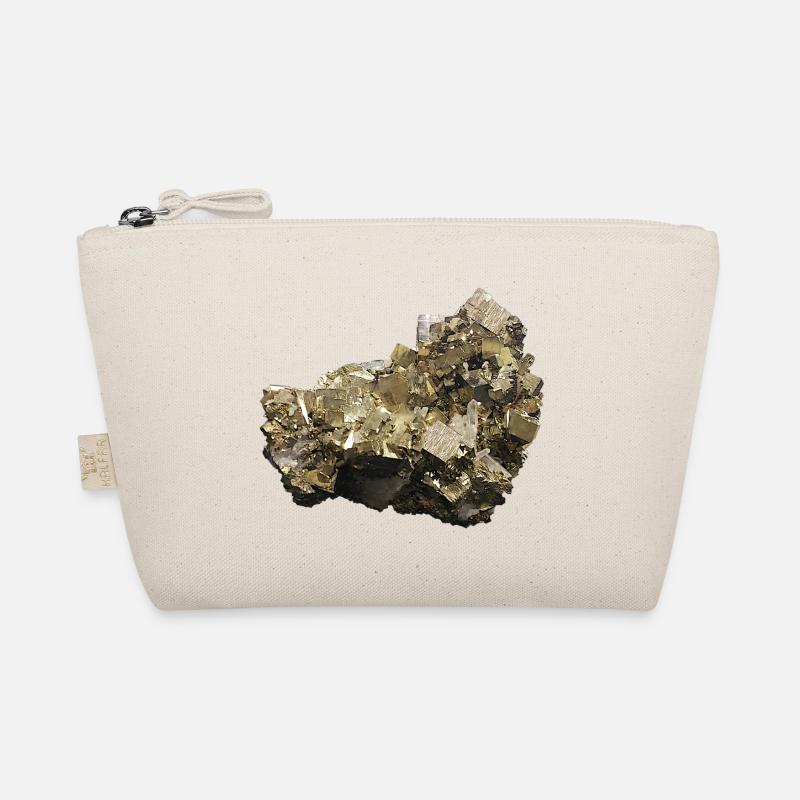 Pyrit Schwefelkies Katzengold Mineral Kristall - Bio-Täschchen - Natur