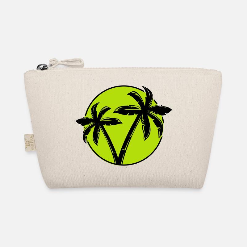 Palm Tree Silhouette Circle 1 Organic Pouch