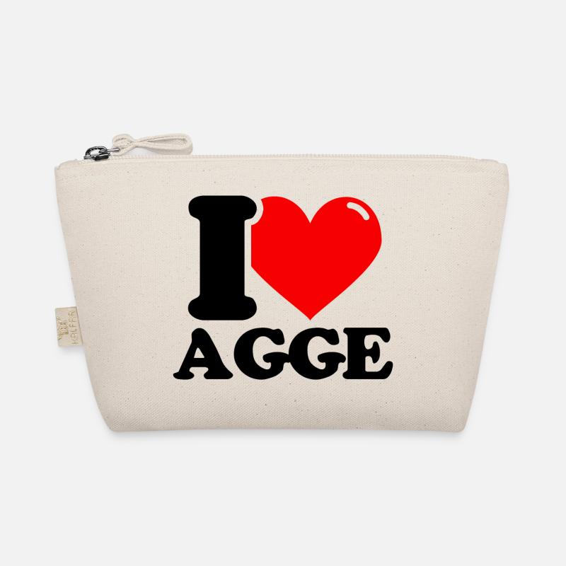 I love agge First name Organic Pouch
