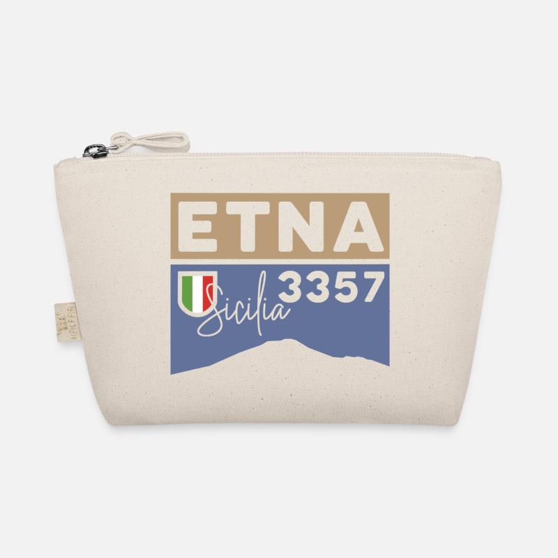 Etna Etna Mongibello volcano mountain Sicily souvenir Organic Pouch