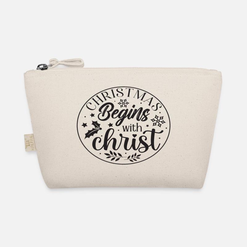Christmas begins with christ - Bio-Täschchen - Natur
