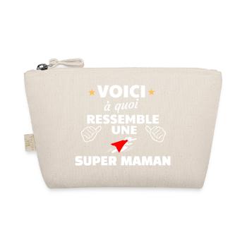 Humour maman super héroïne insoumise - Trousse biologique - nature - Devant