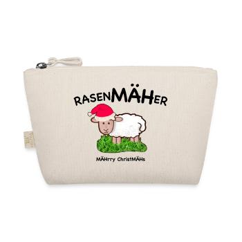 Rasenmäher Schaf, Weihnachten, MÄHrry ChristMÄHs - Bio-Täschchen - Natur - Vorne