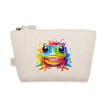 Frog design colorful - Organic Pouch - nature - Front